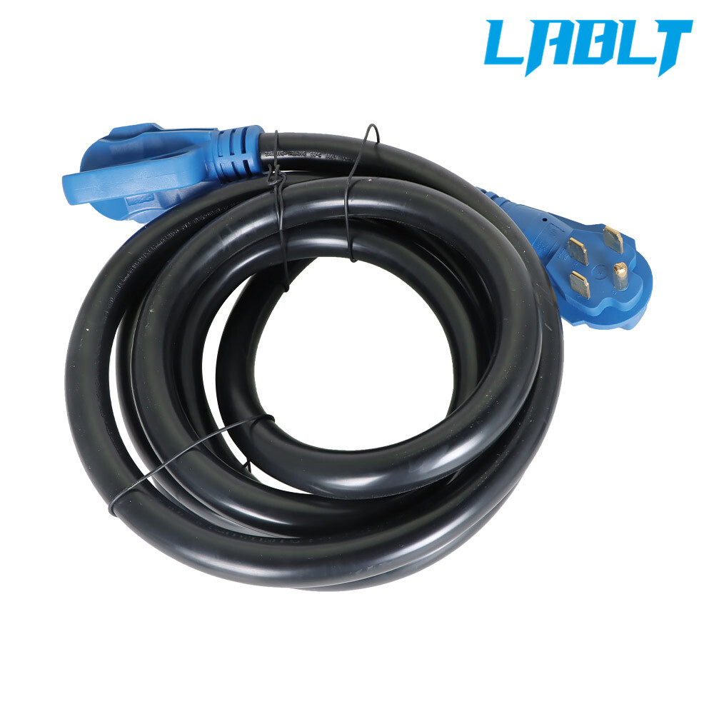 LABLT 50A RV Extension Cord NEMA14-50P to 14-50R Rain Proof Power Cable 15-50FT