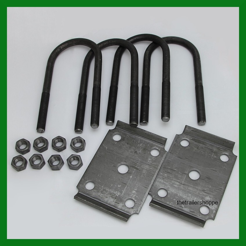 Trailer Ubolts 3″ Round 5,200 & 6,000 Spring Axle Kit 1/2″ U-Bolt 7″ Long
