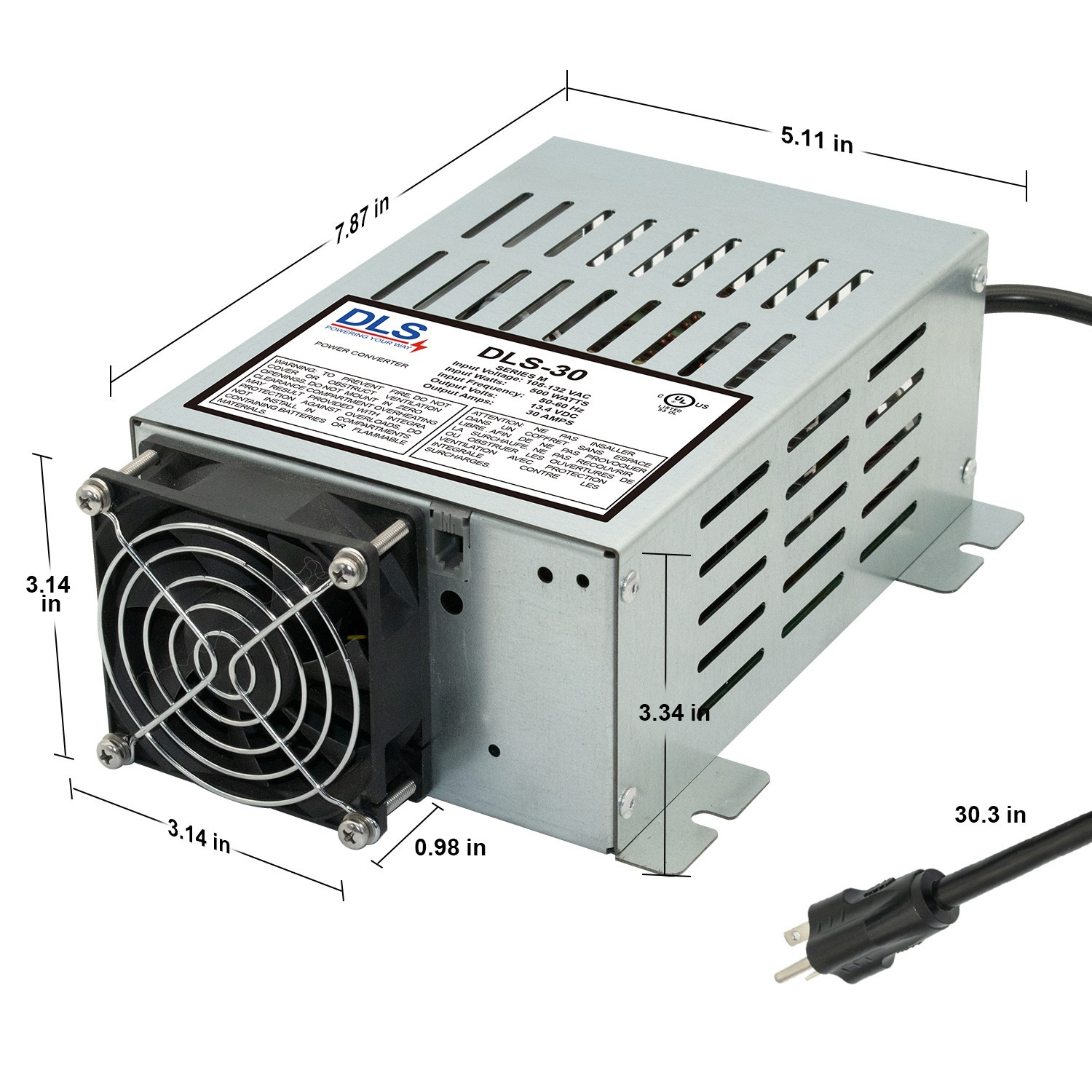 DLS30 DLS-30 30Amp RV Trailer Camper Electrical DLS Series Converter Charger