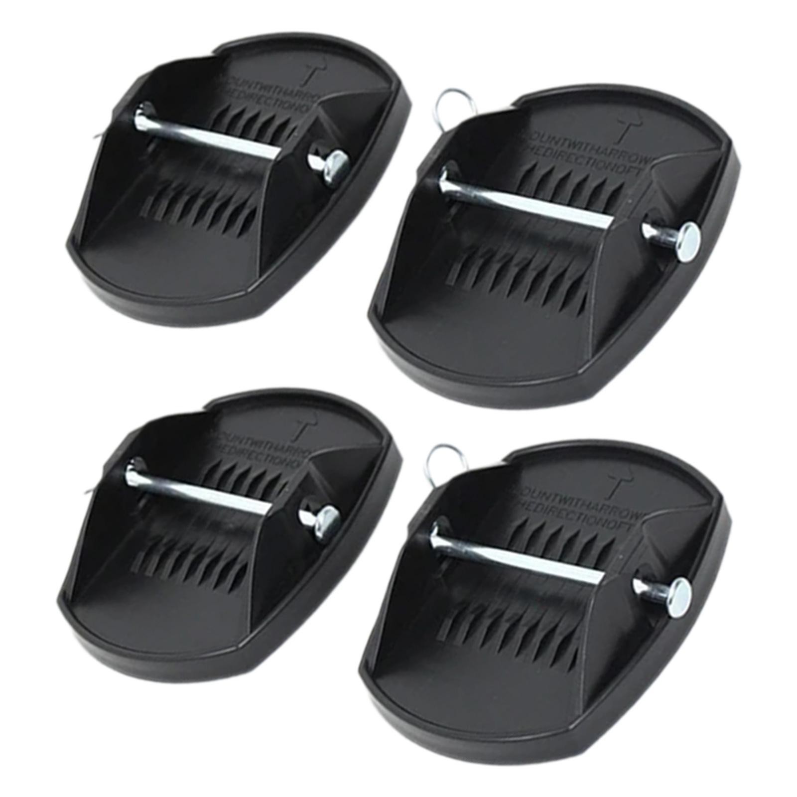 4x Generic RV Trailer Jack Pads Black Replace High Strength Jacking Lift Pad