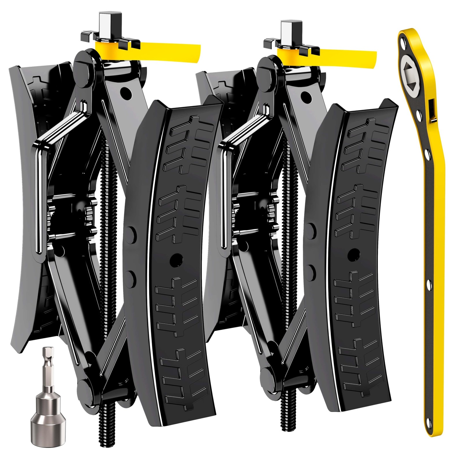 2 Sets Camper Wheel Chock Stabilizers Upgraded Side Grain RV Tire Blocks