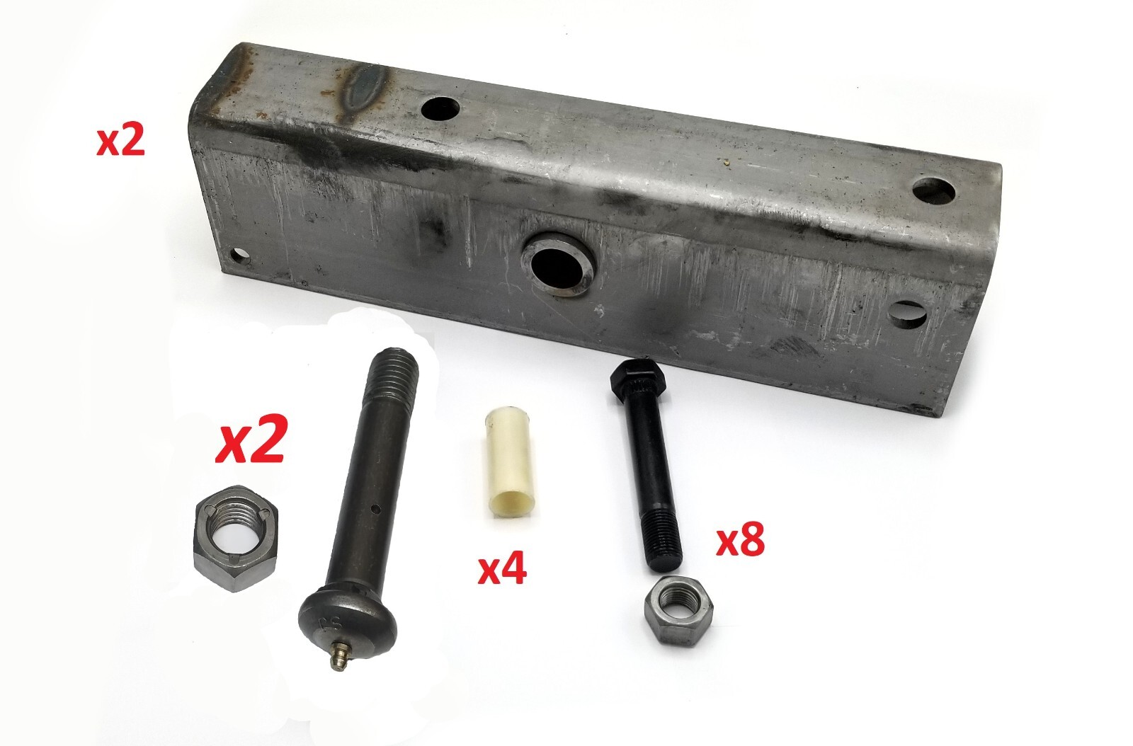 2 Equalizer for 2″ Wide Slipper Spring 13″ Long 7/8″ Center Hole W/Nuts & Bolts