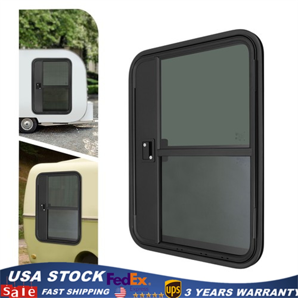 RV Camper Teardrop Trailer Door, Right Passenger Side RV Camper Entry Door Black