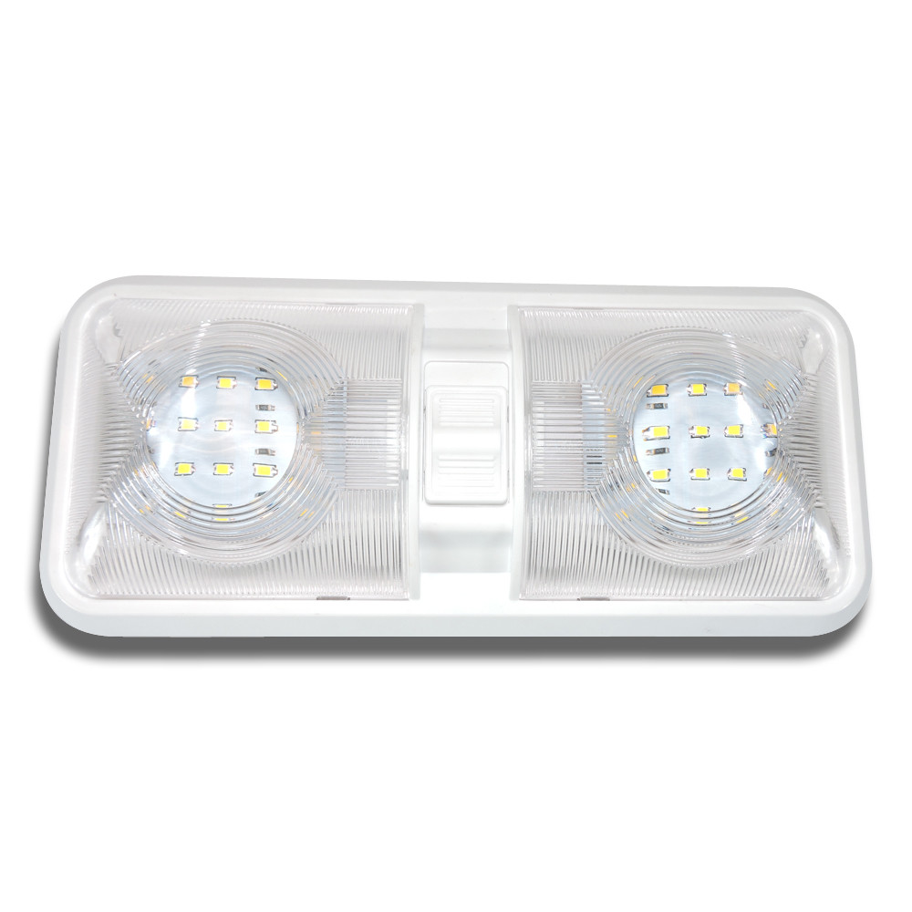 Leisure LED RV Interior Led Ceiling Light Boat Camper Trailer double Dome 12V