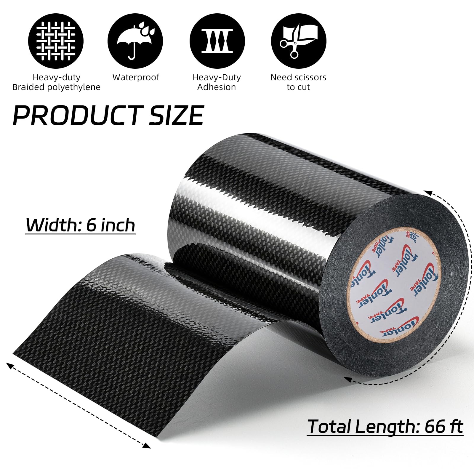 TONLER TAPE RV Underbelly Tape, Waterproof Flexible Permanent 6in x 66ft