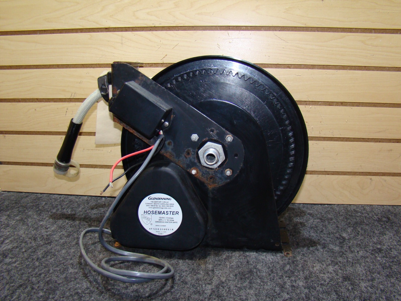USED RV HOSEMASTER GLENDINNING 12VDC/5amps 35Ft X 1/2″ DRINKING WATER SAFE