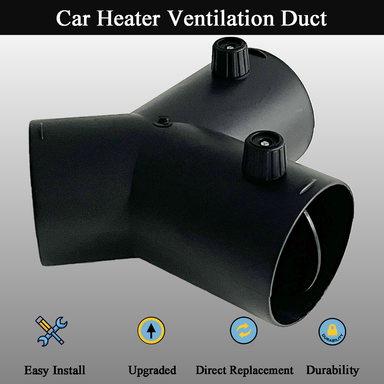 75mm Dual Flap Valve Y-Type 3-Outlet Connector Splitter Fit For Webasto Heater