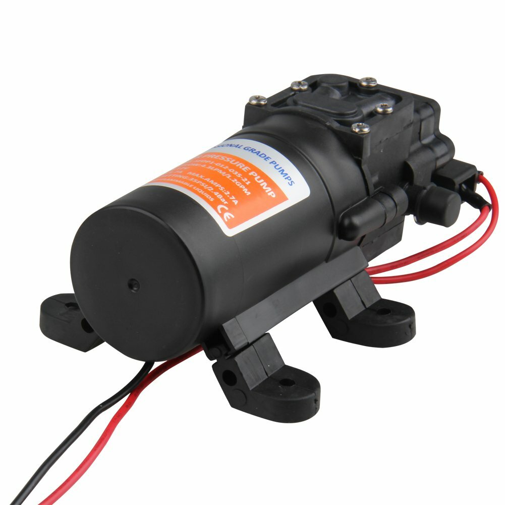 12V 35PSI Diaphragm Water Pump Transfer 1.2GPM 4.3LPM For Caravan RV Boat Marine