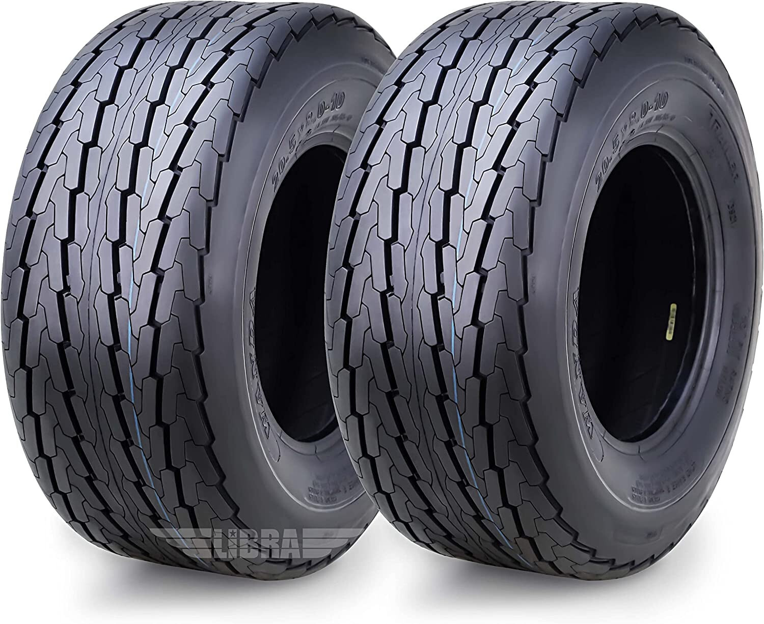 Trailer Tires 20.5×8-10 20.5×8.0-10 20.5x8x10 10PR Load Range E 11045 – Set 2