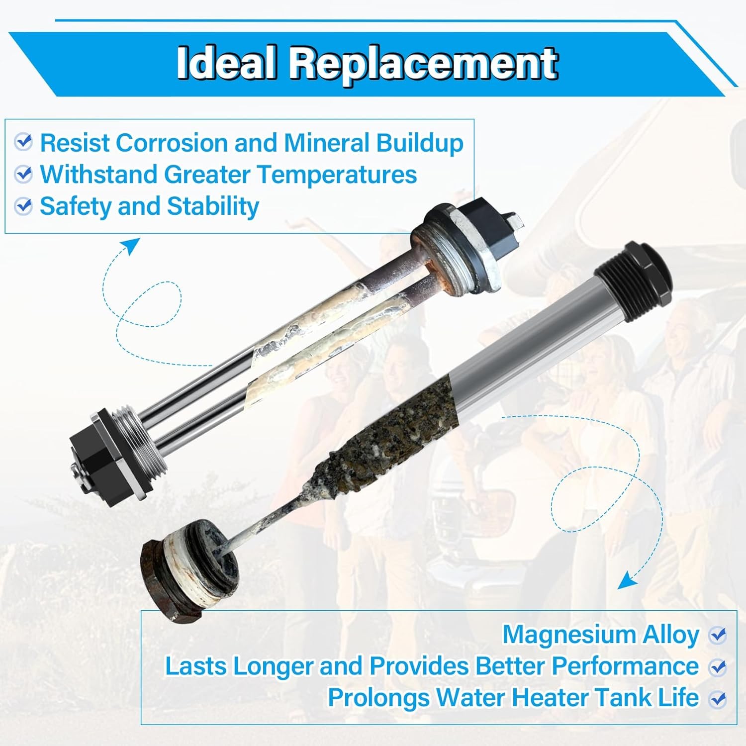RV Water Heater Elements Kit Compatible with Suburban Water Heater Tanks,