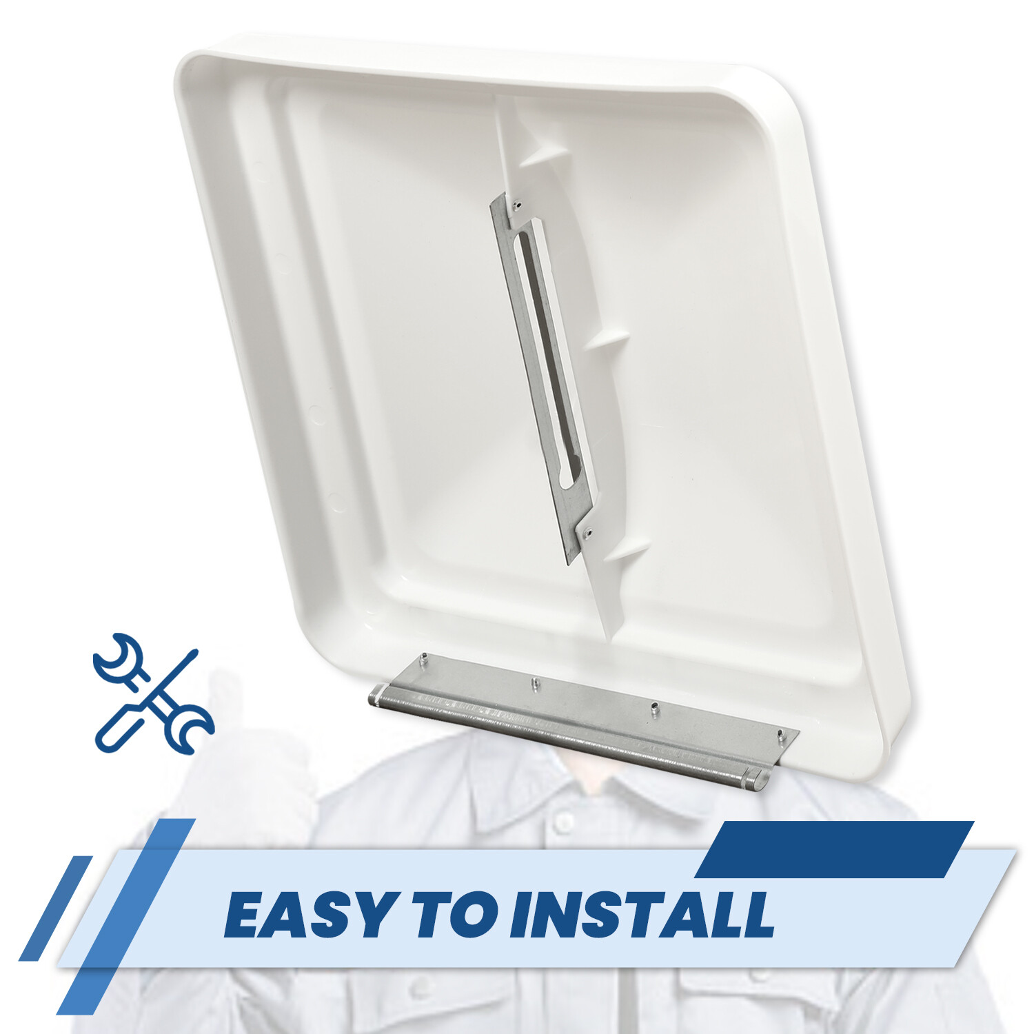 2 Pack White 14″ x 14″ Replacement Roof Vent Cover Camper RV Trailer Ventline