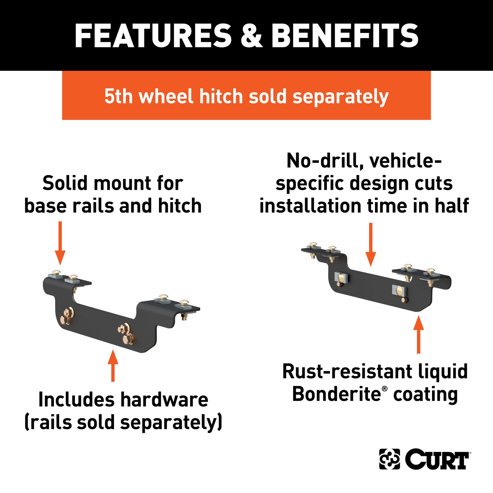 Curt Custom 5th Wheel Hitch Brackets Install Fifth Wheel #16411