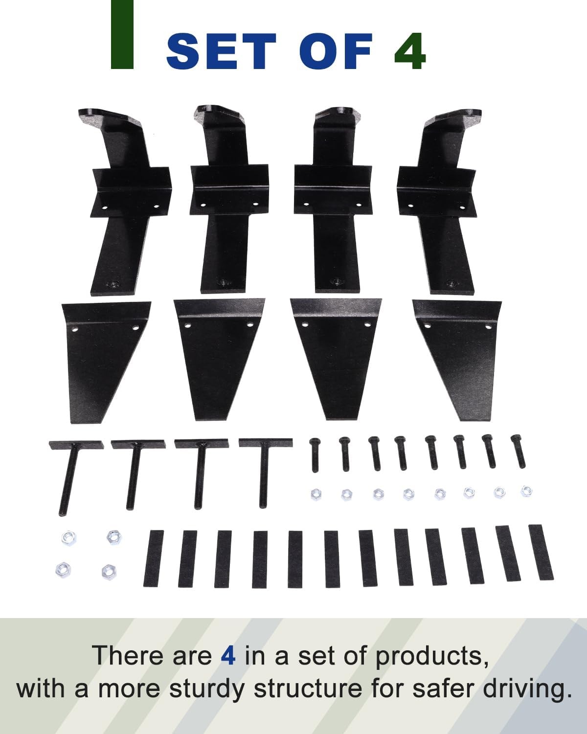 4PCS Truck Camper Tie Downs fit for Most Full-Size Non Dual Pickup Trucks Black