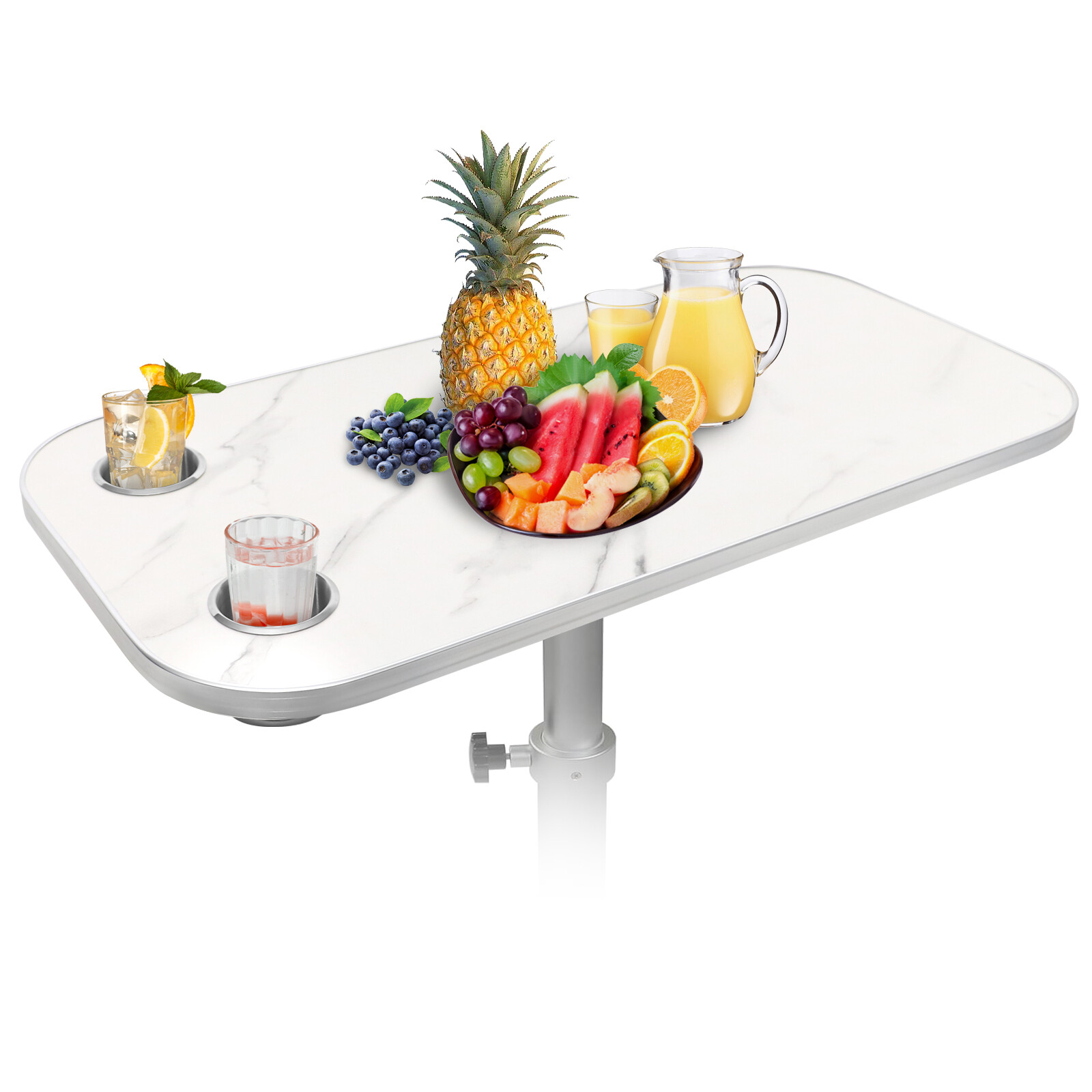 31.5*15.7 inch removable RV dining table with two cup holders