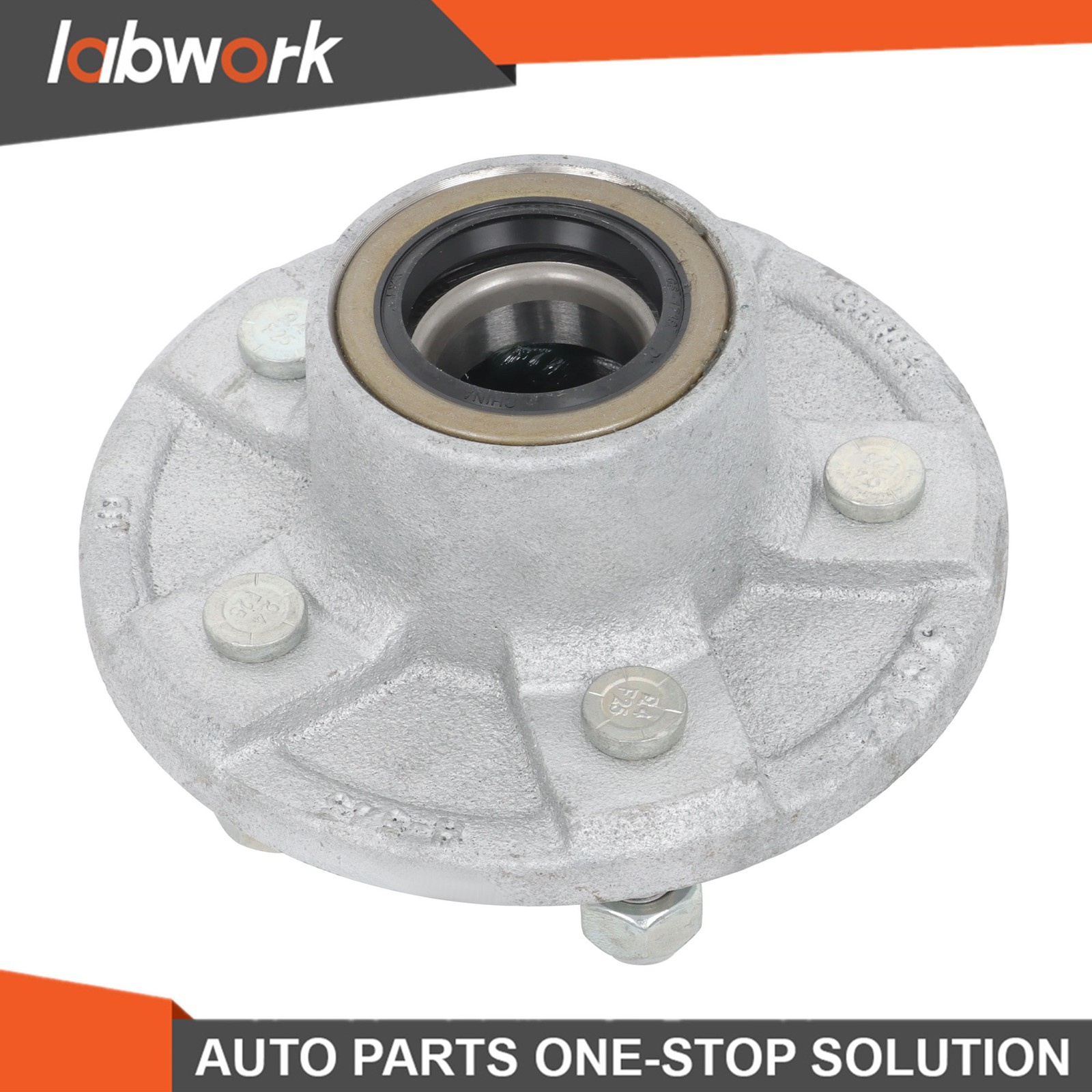 Labwork 2 Sets Pre-Assembled 5 on 4.5′ Galvanized Trailer Hub Kit For 3500 lbs.