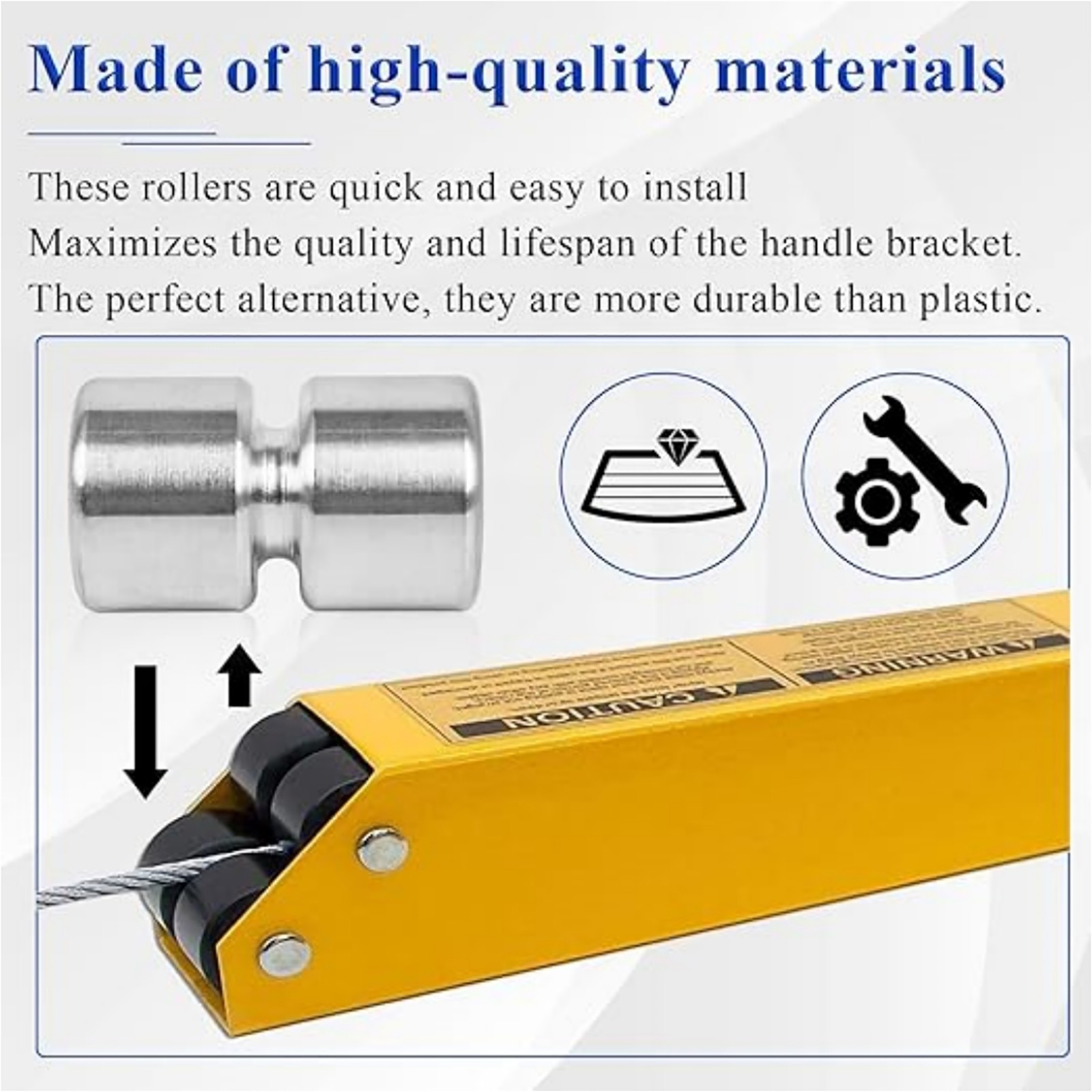 2pcs Aluminum Alloy Roller For Gorilla Lift Utility Trailer Tailgate Lift Assist