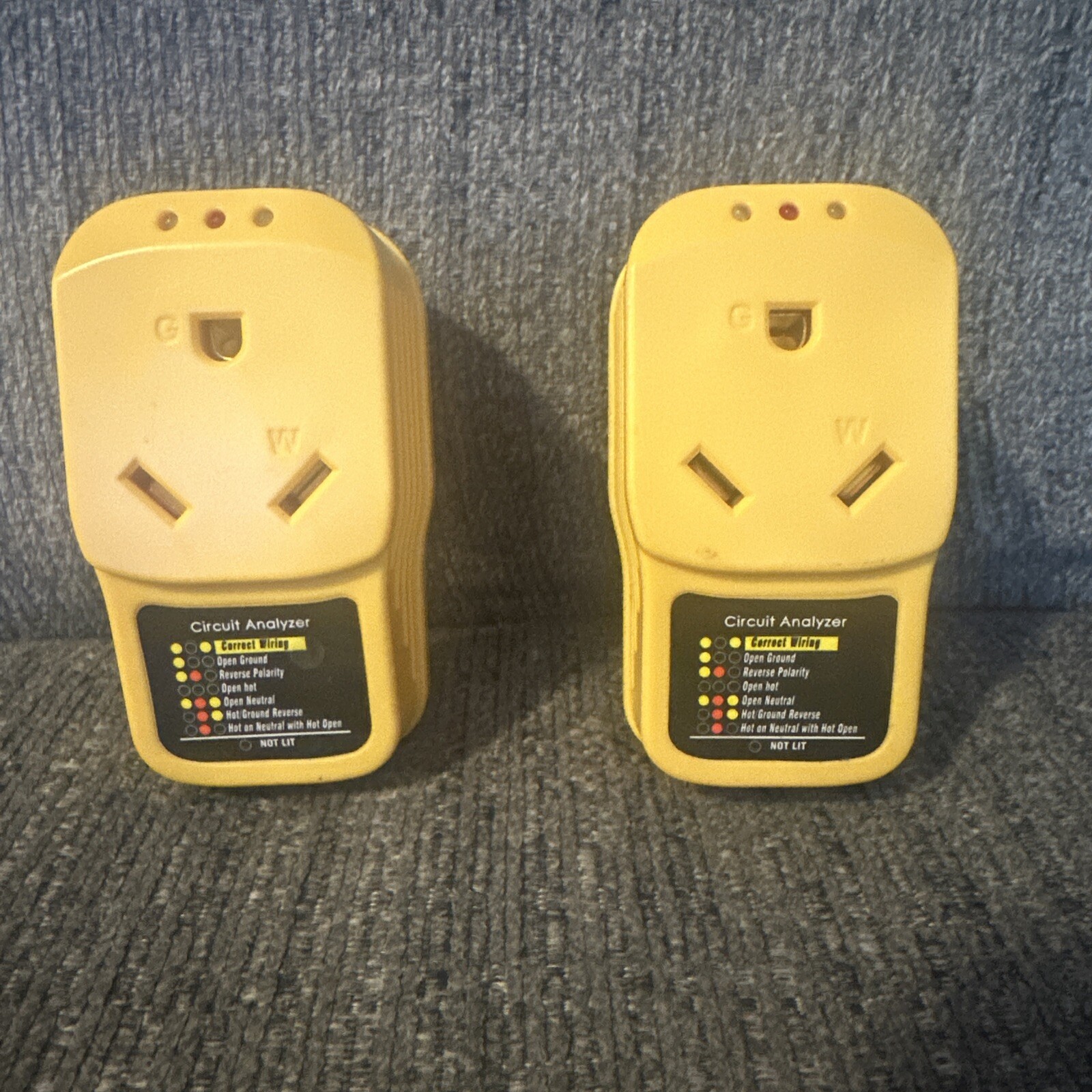 Circuit Analyzer 125 Volts – 3750 Watts Yellow. New Not In The Box. 2 In A Lot