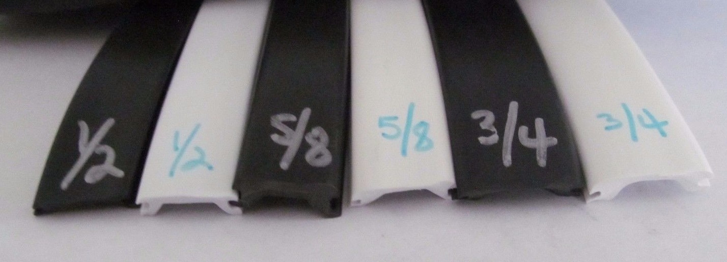 SAMPLES White Black RV Trailer 1/2″ 5/8″ 3/4″ Vinyl Insert Flexible Screw Cover