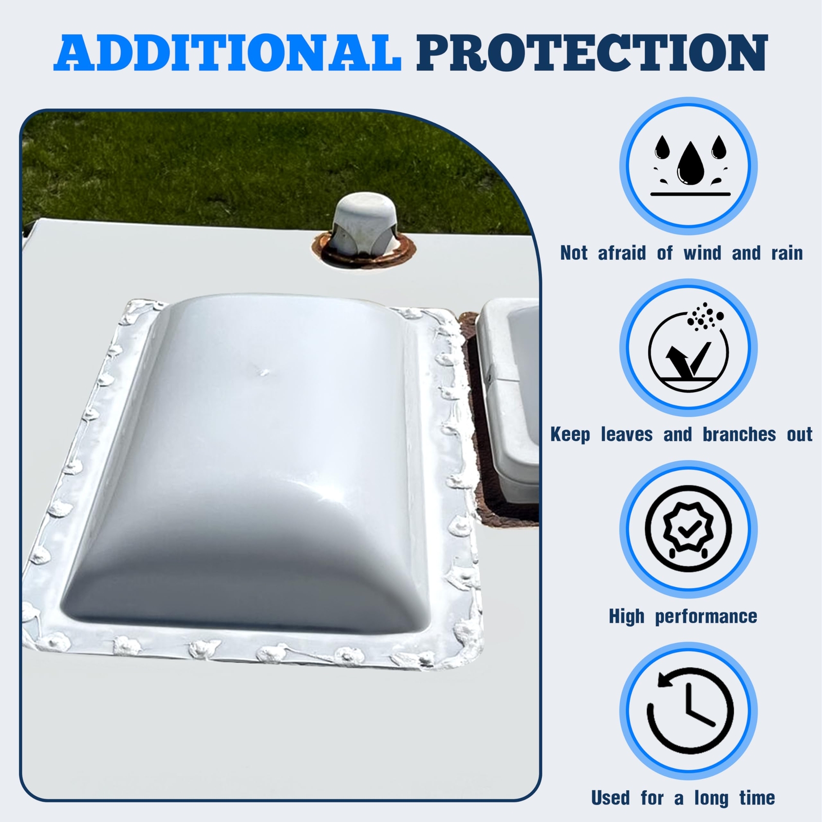 17.8″ X 25.8″ RV Skylight Roof Cover For Trailer Camper Food Truck Universal