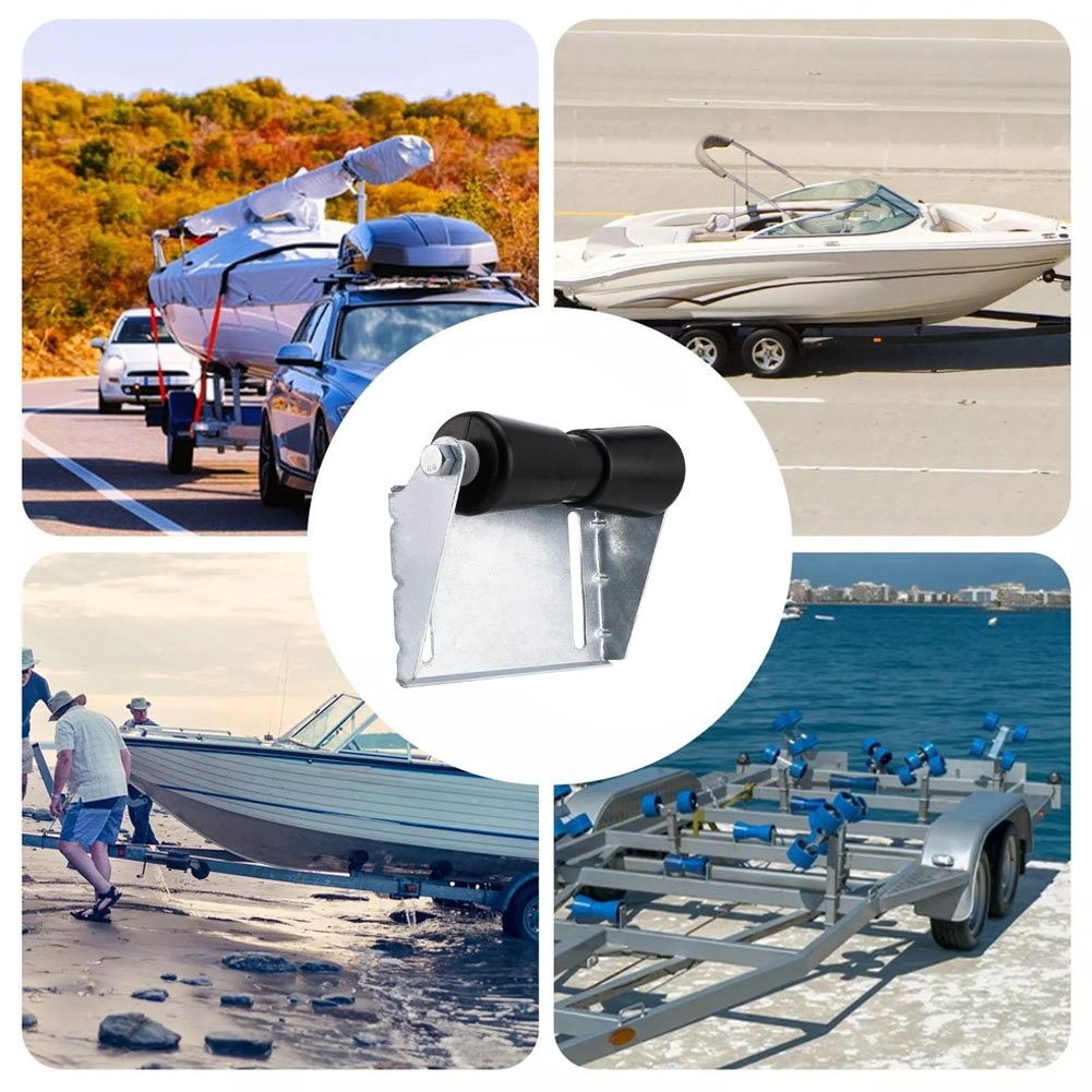 Boat Trailer Keel Roller Assembly Kit 12 inch with Roller Shaft and Bracket