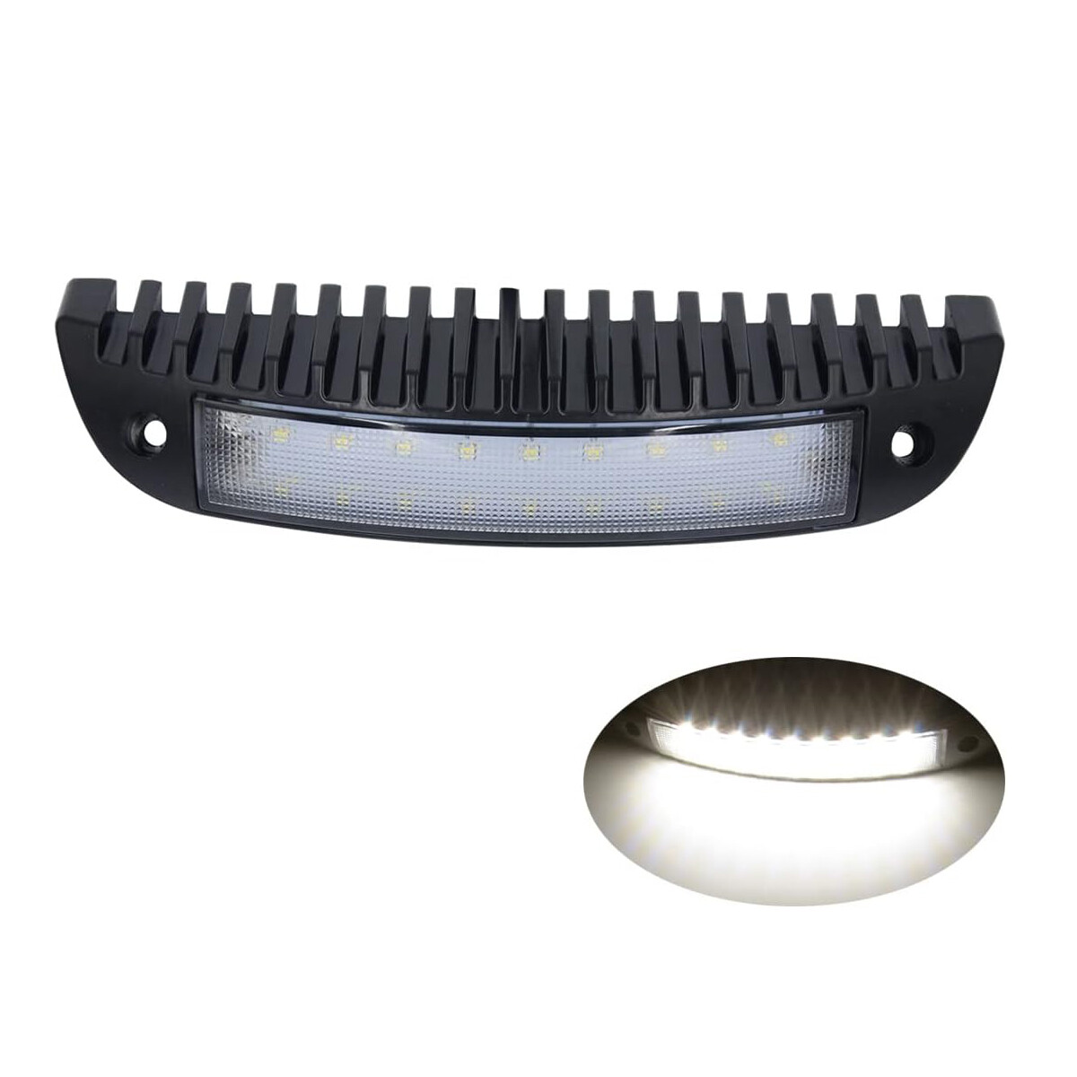 9.1″ LED Awning Light Fixture 4000K Natural-White Flood Beam For RV Camper Boat