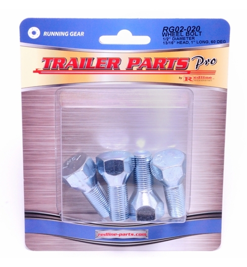 Redline RG02-020 Wheel Bolt – 1/2 Inch Diameter – 1 Inch Length – 4-Pack