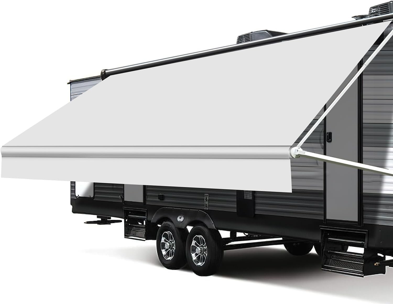 RV Awning Fabric Replacement, Upgraded 18.5oz Vinyl Camper 17’x16’2, White
