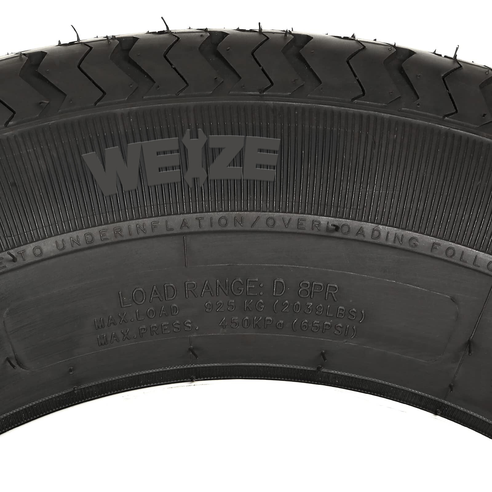 Set of 2 Radial Trailer Tire ST205/75R14 8 Ply, 205 75 14 Load Range D LRD