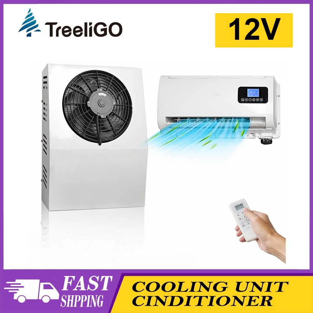 Treeligo 12V Cooling Split Air Conditioner Kit For Electric Car Truck