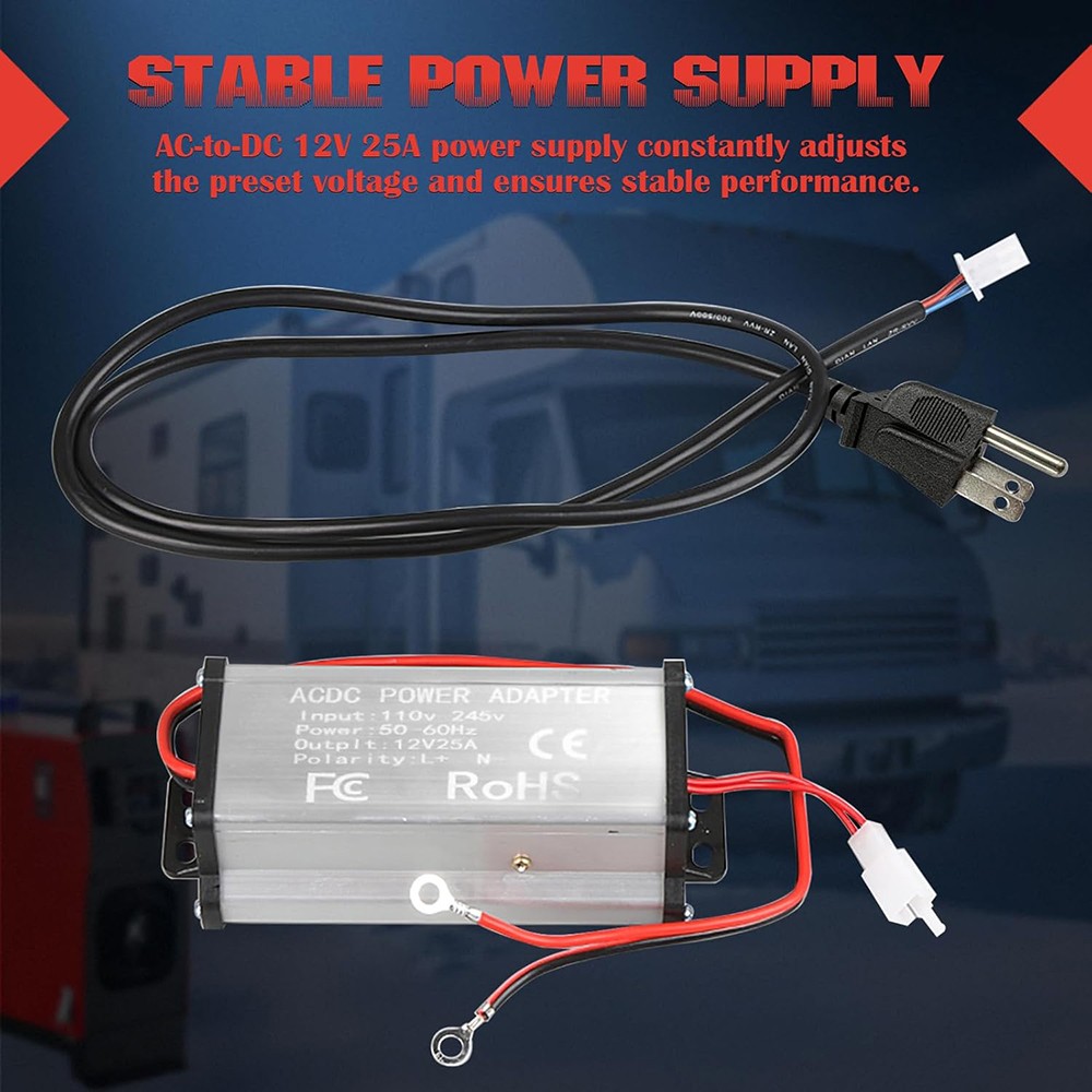 DC 12V /24V to AC 110V Adapter Air Heater Power Converter for RV, Workshops…