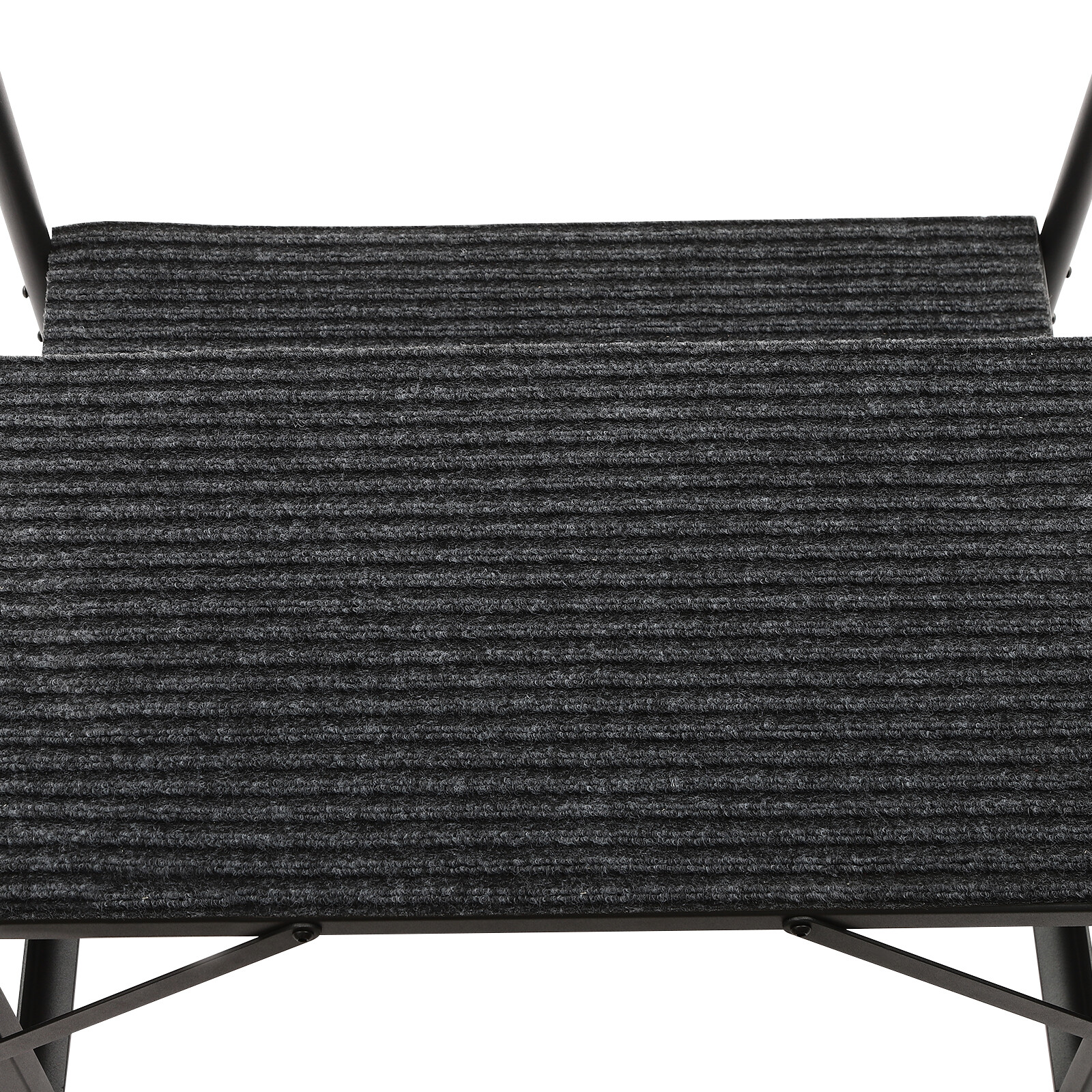 2-Step Adjustable RV Steps with Handrails for Mobile Homes & Trailers