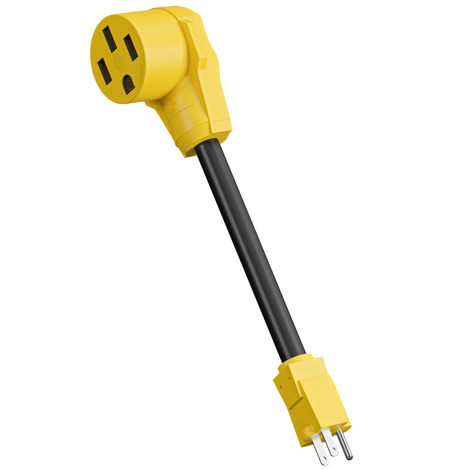 Female Dogbone Cord Adapter Cable for RV Camper Trailer 15A 15Amp Male to 50Amp