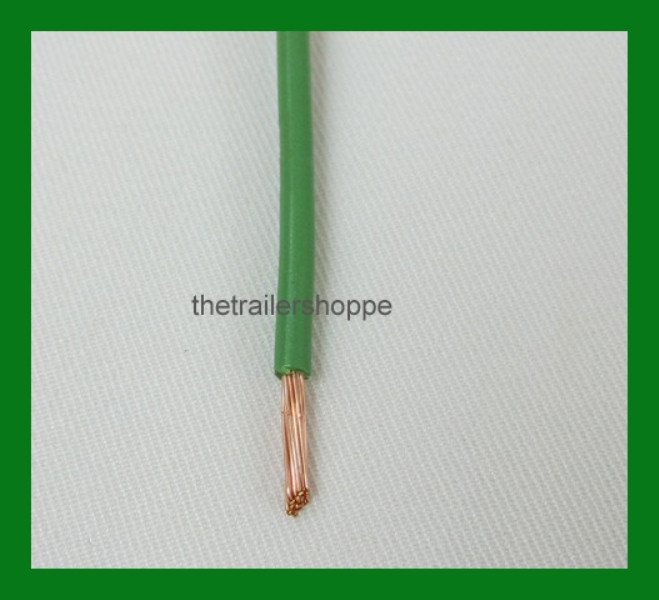 Trailer Light Cable Wiring Harness 14 Gauge 100′ Wire Roll Green Camper Trailer