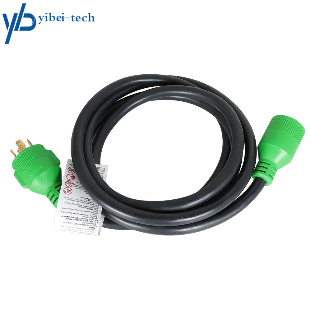 10~100FT 30A RV Extension Power Cord NEMA L14-30P to L14-30R 4 Prong Twist Lock