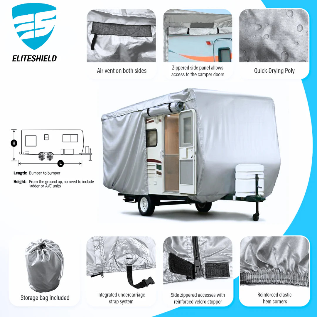 ShieldAll™ Coachmen Clipper Ultra Lite 16FB Camper Cover W/ Zipper Door Access