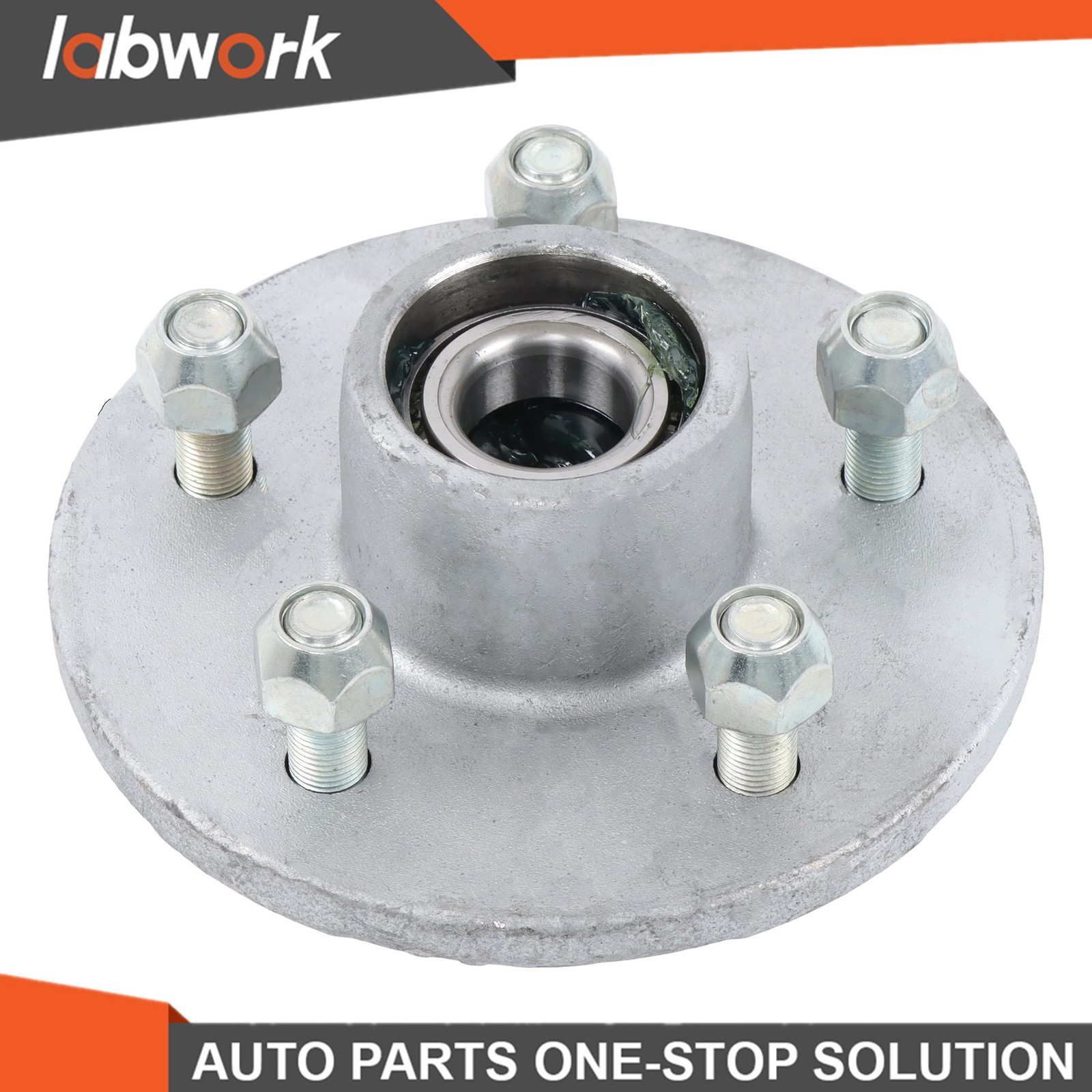 Labwork 2) Boat Trailer Galvanized Hub Kit 5 Lug 1-3/8″ x -1/16″ Bearing 3,500
