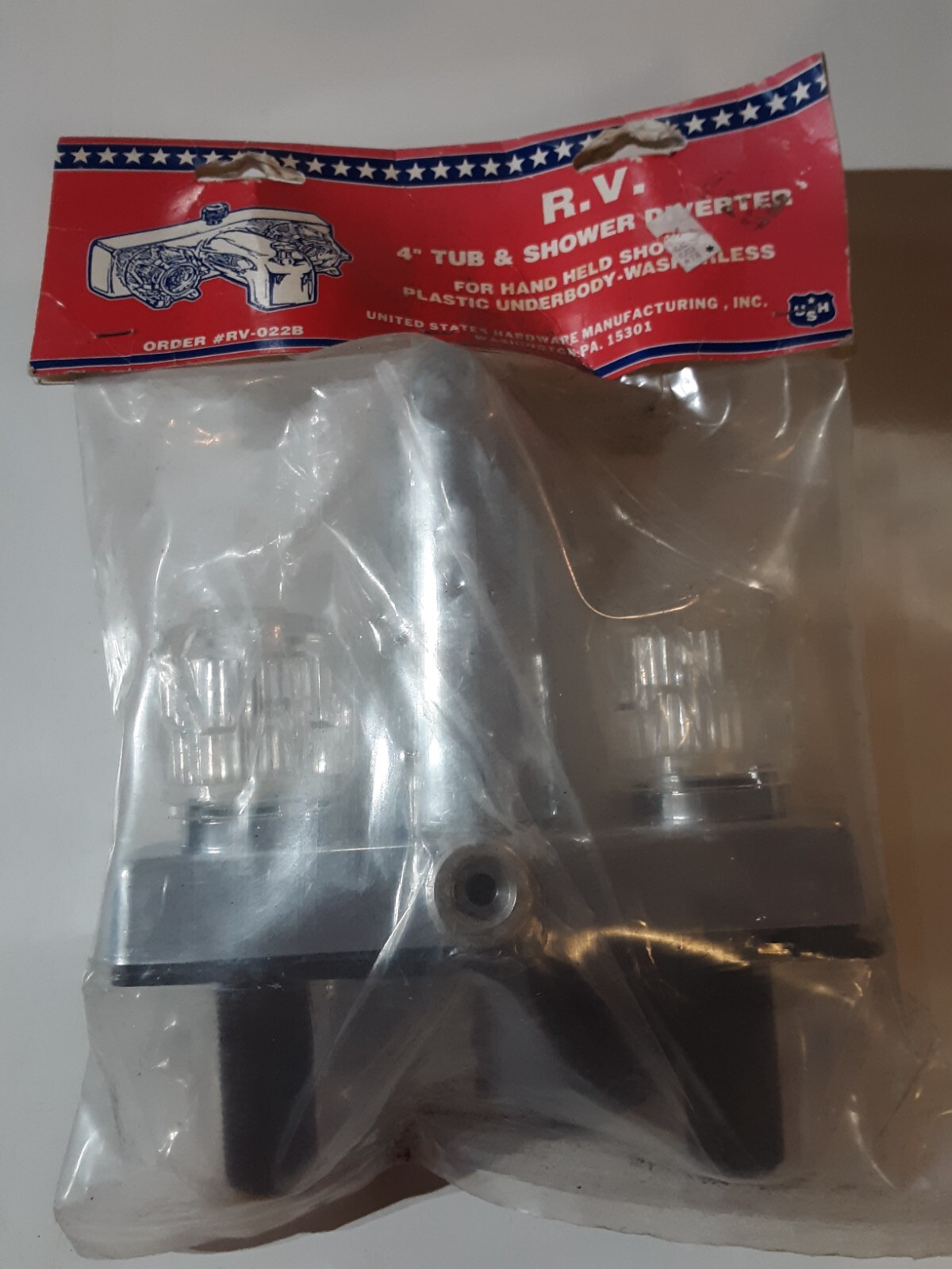 Us Hardware RV-022B Bath Tub And Shower Faucet Diverter, 4″ New Old Stock