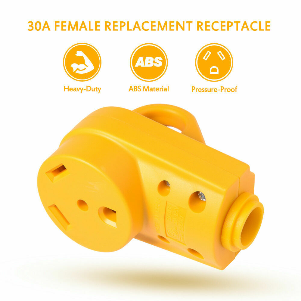 125V 30Amp Male Female Plug RV Replacement Power Plugs Electric Cord Connector