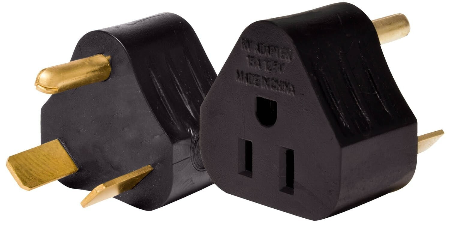 Valterra A10-3015AVP Mighty Cord Adapter Plug – 30AM to 15AF, Black (Carded)