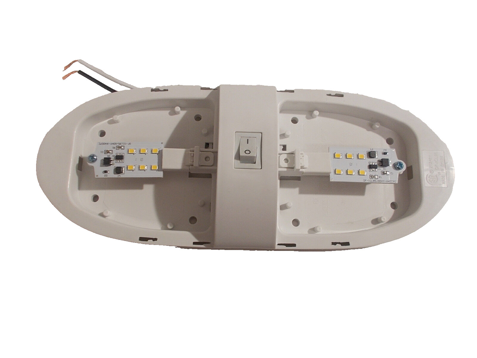 LED Euro Style Double Interior Dome Light with On/Off Rocker Switch RV Camper