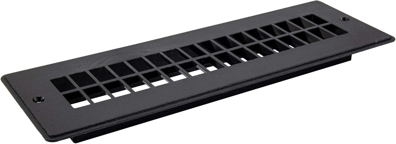 RecPro RV Floor Register | Stationary Vent Cover | 2-1/4″ x 10-1/8″ Black