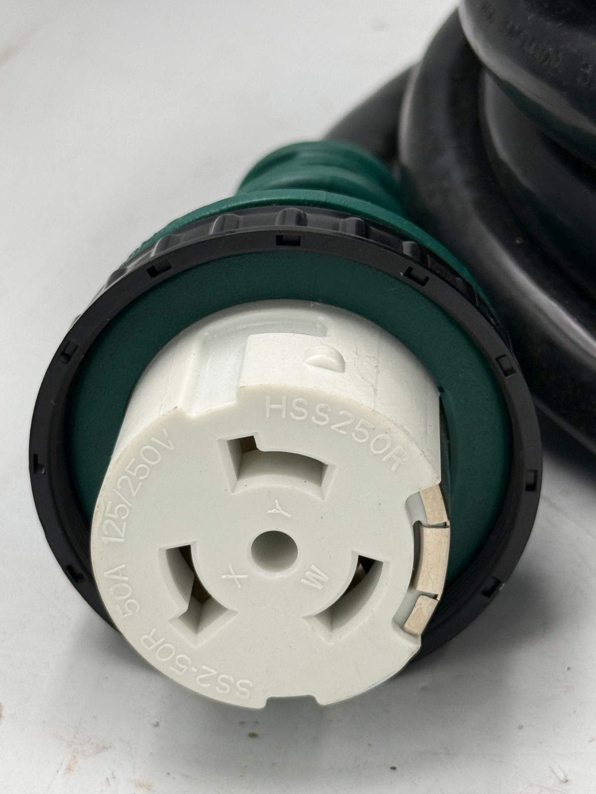RV STW Wire 50 Amp Generator Extension Cord 50 Feet NEMA 14-50P Male to SS2-50R
