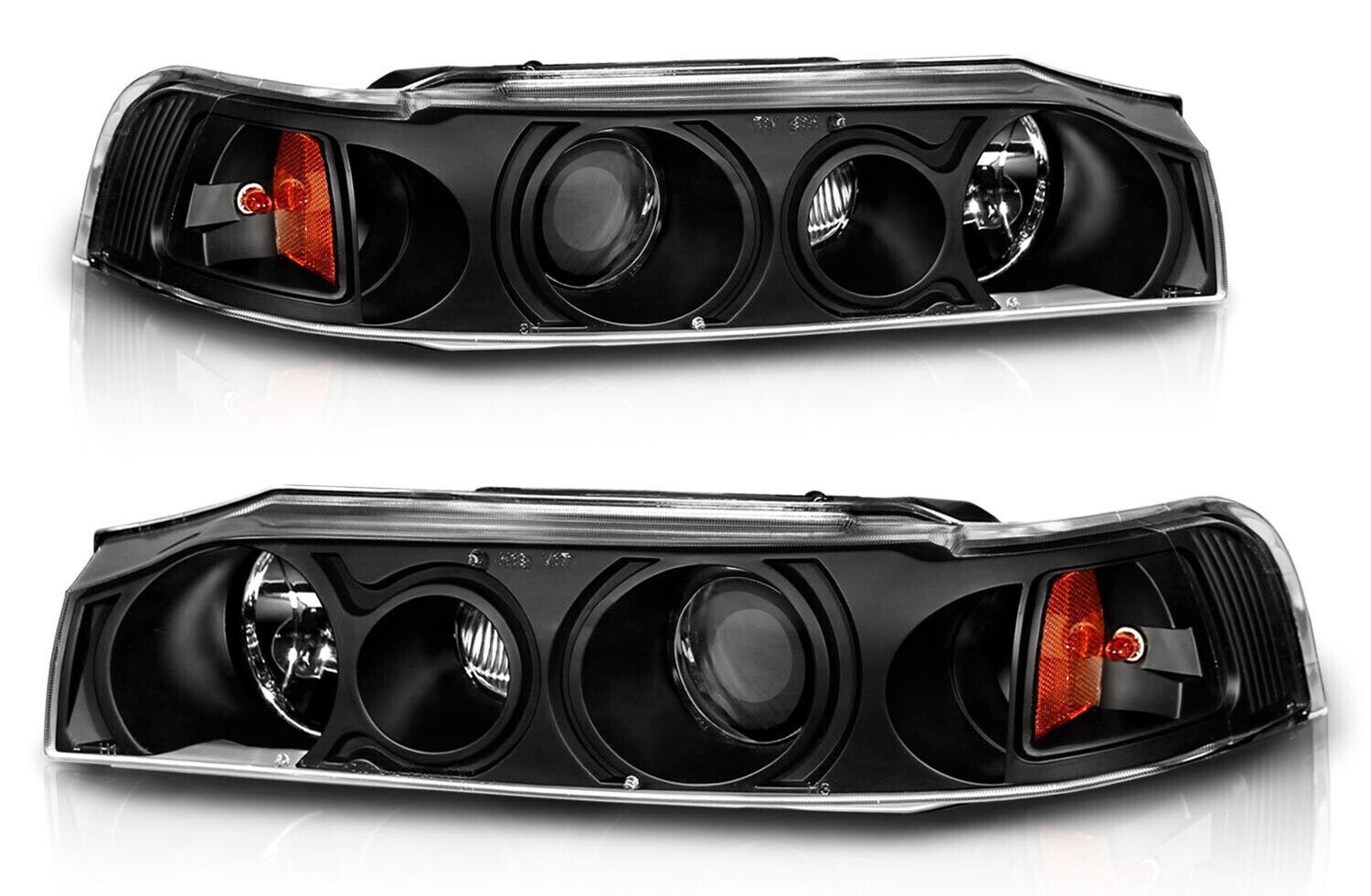 MONACO KNIGHT 2000 2001 2002 2003 BLACK PROJECTOR HEADLIGHTS HEAD LAMP LIGHTS RV
