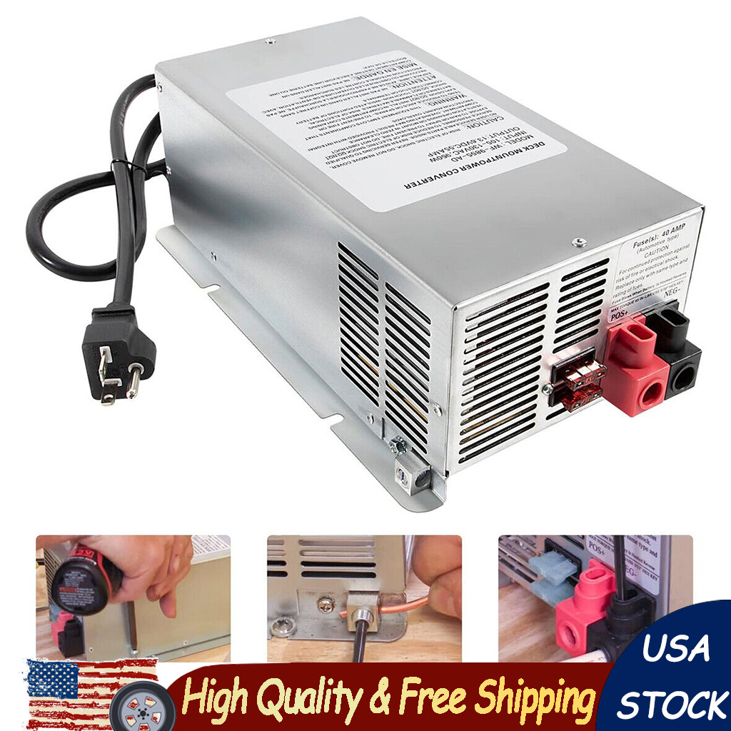 for WFCO WF-9855 Amp Deck Mount Power Converter Charger Corded RV Trailer Camper