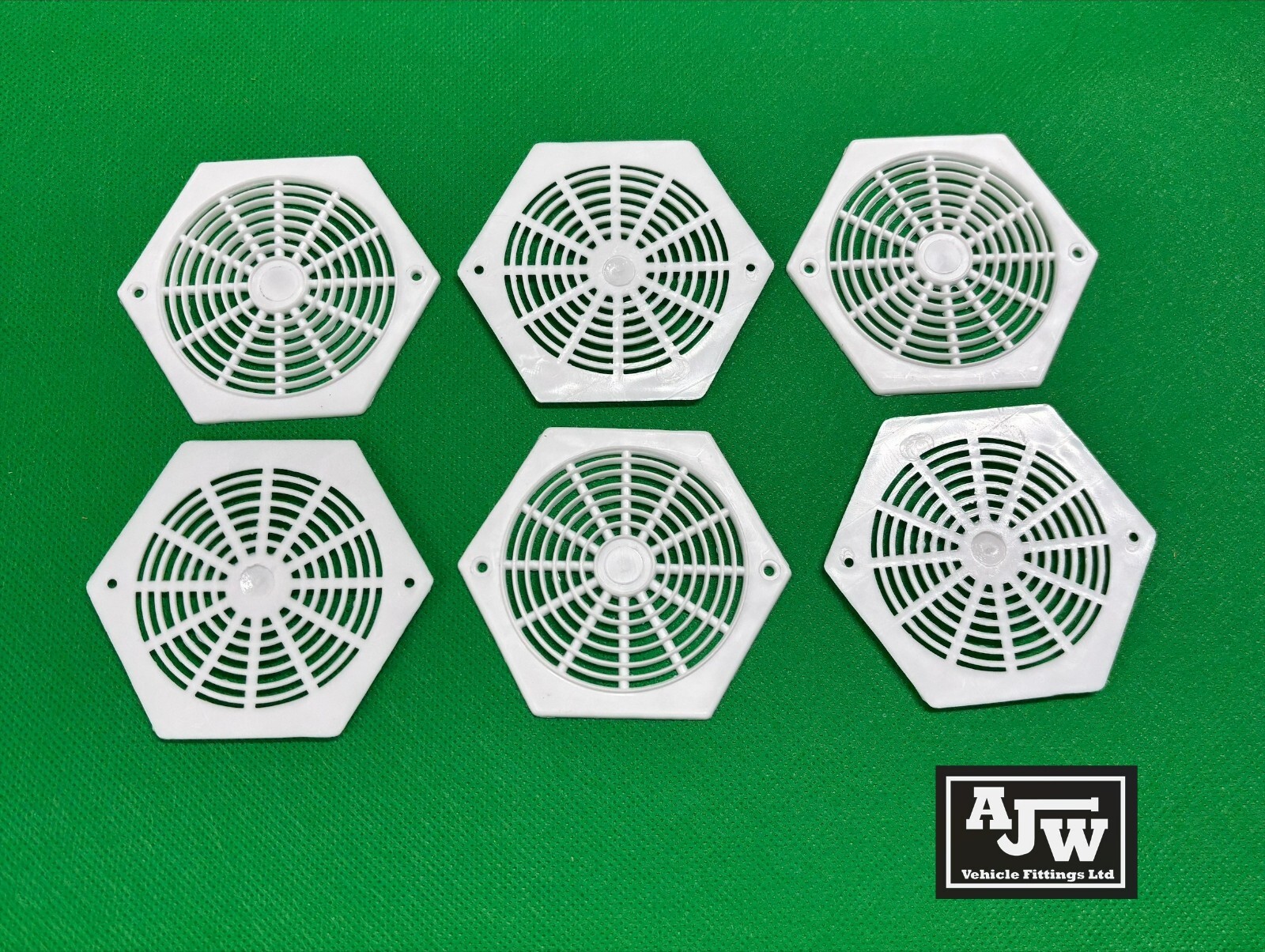 6 X 3 Inch Hexagonal Air Vents WHITE Caravan Motorhome Camper Gas Boats