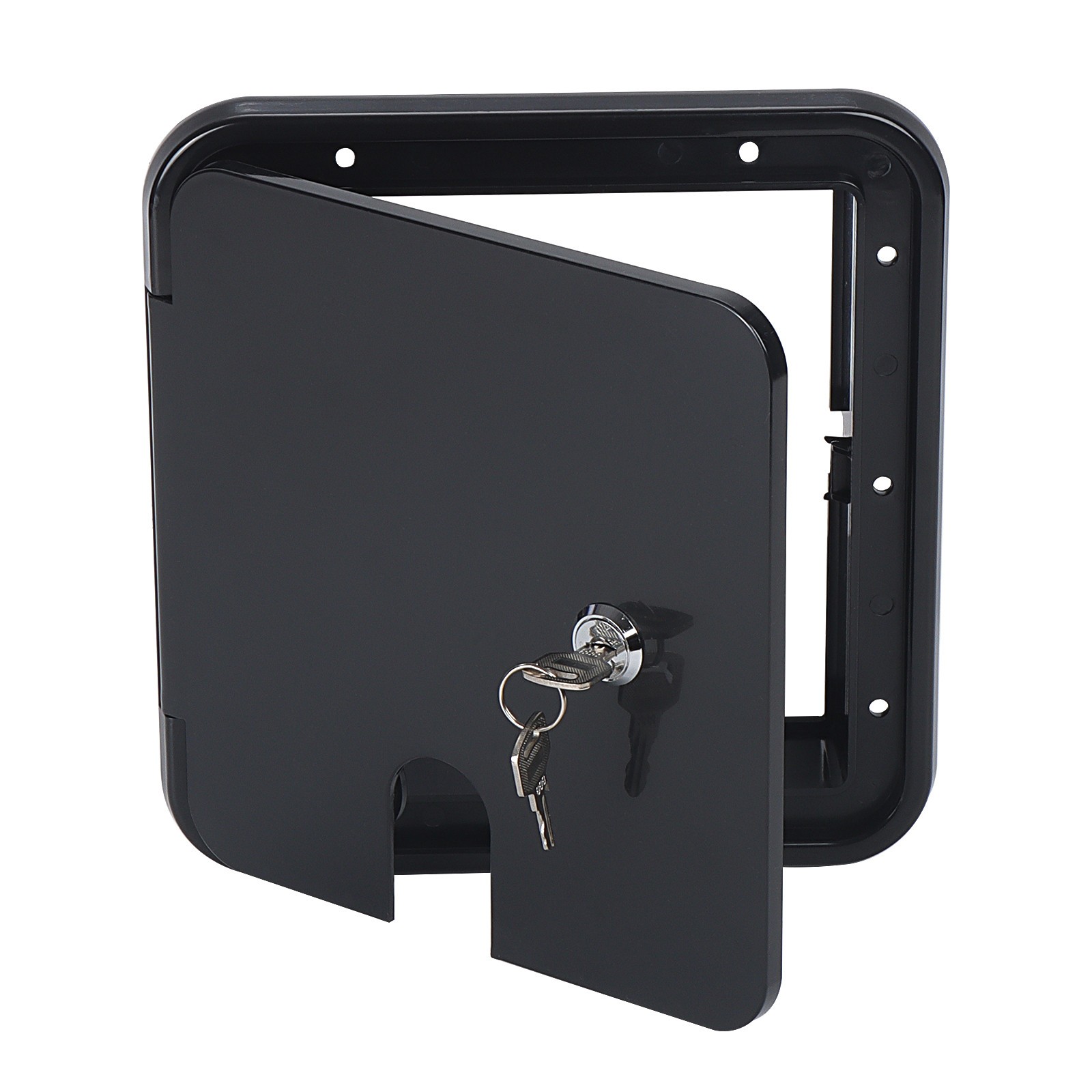 RV Trailer Black Electric Power Cord Cable Hatch Compartment Lock & Keys