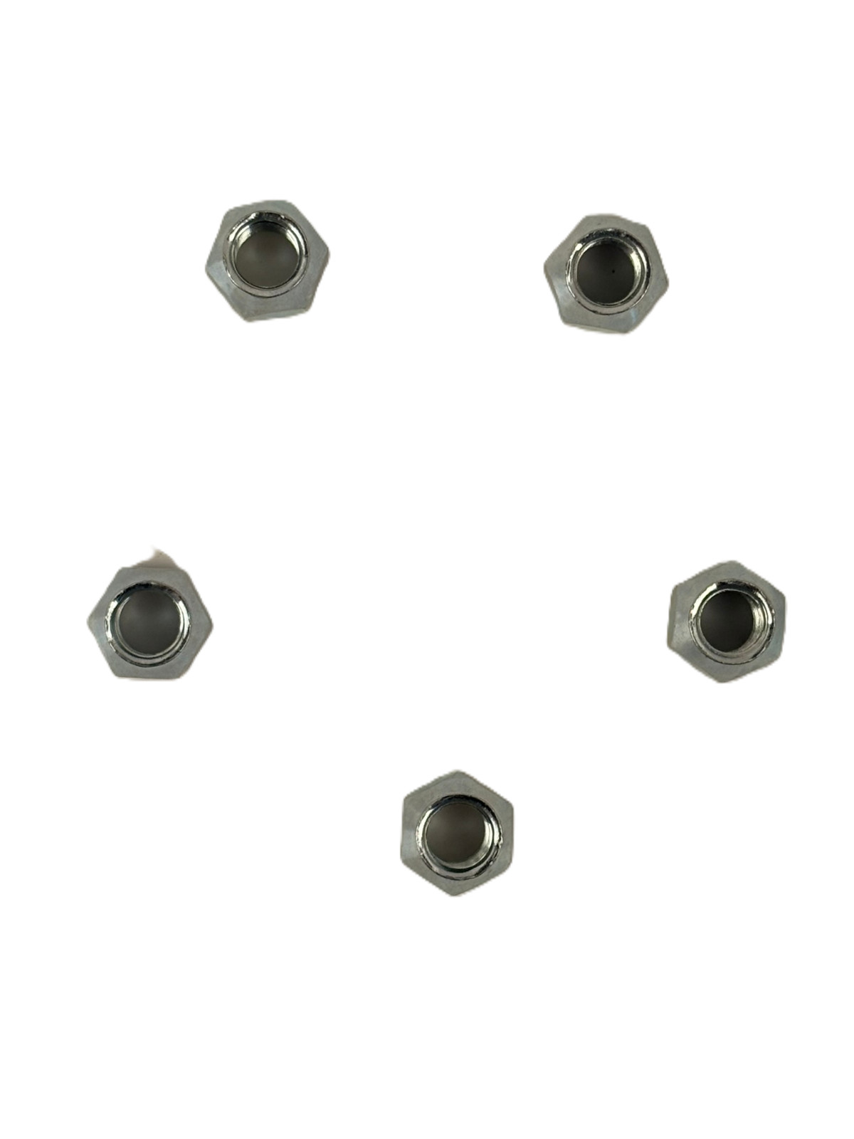 1/2″ Hex Wheel Lug Nuts – Set of 5 – 60° Coned Seat, 1/2″-20 x 13/16″