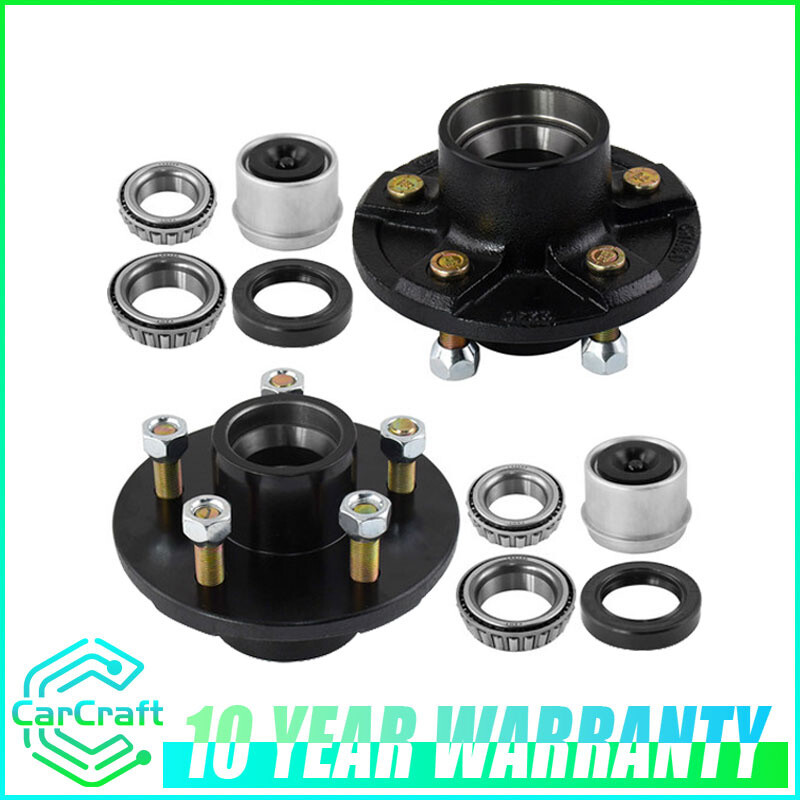 Pair Trailer Idler Hub 5 on 5 5×5 for 3500 lbs Trailer Axle 5Lug & Cone Bearings