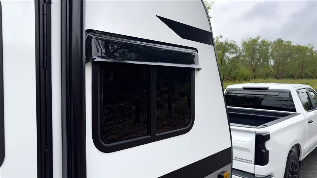 21 Inch ABS Smoke Drip Cap Rain Gutter Guard for RV Trailer Windows or Doors