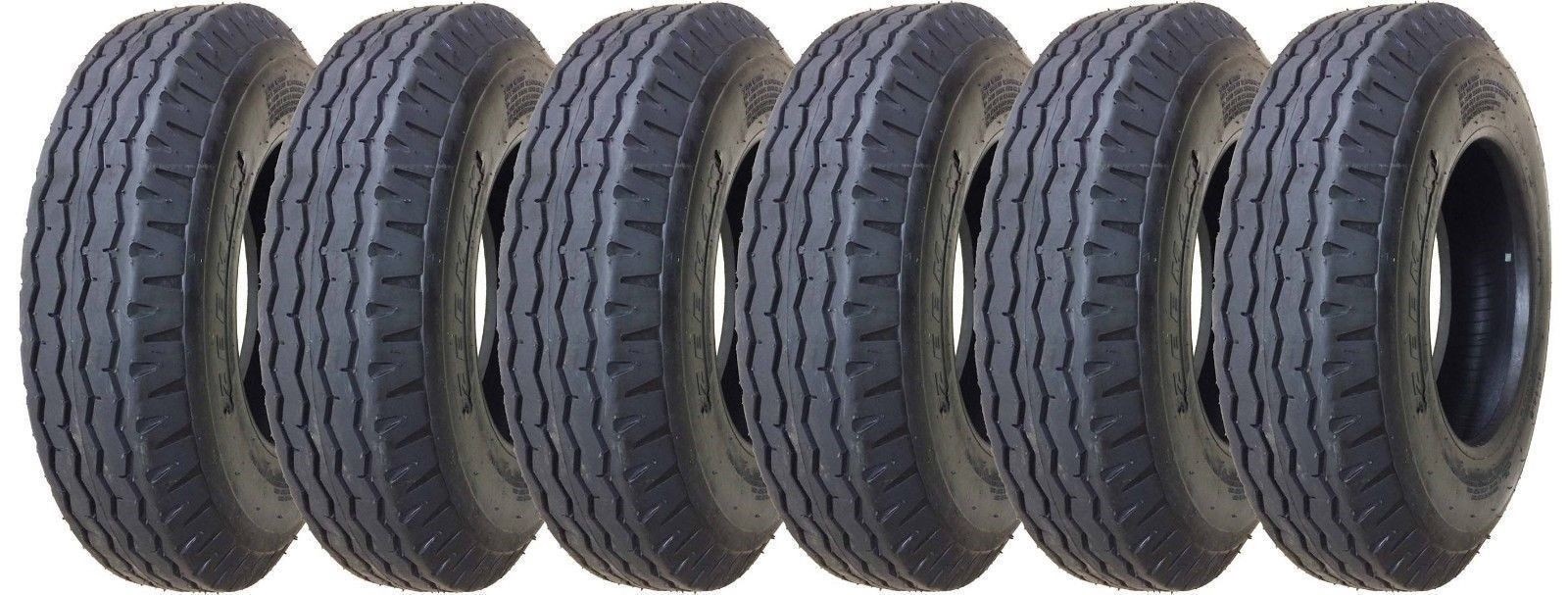 8-14.5 8×14.5 Trailer Tires Heavy Duty Highway 14PR LR G- 11067 Set 6